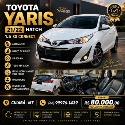 Toyota Yaris XS Connect 1.5 Flex 16V 5P AUT 2022
