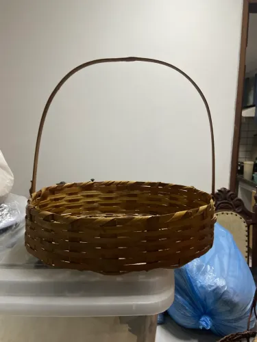 Cesta de palha/vimi artesanal 