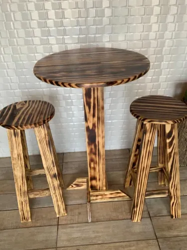 Jogo mesa bistrô com 2 ou 4 banquetas altas