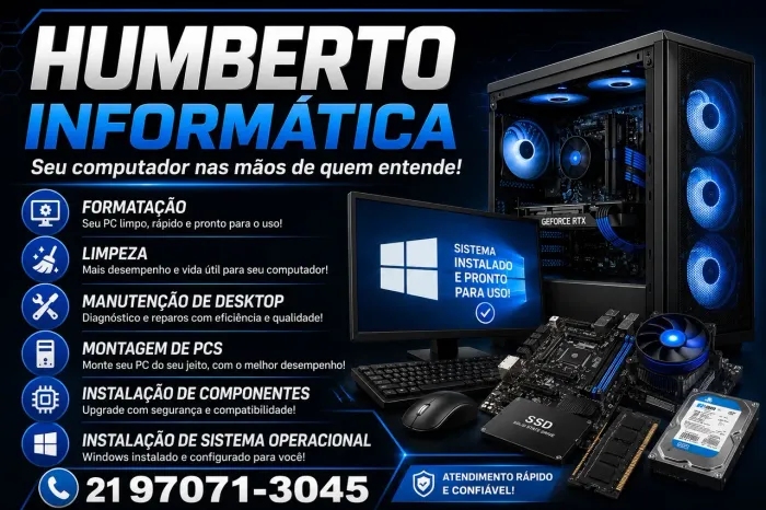 Técnico em informática. Nas mãos de quem entende!