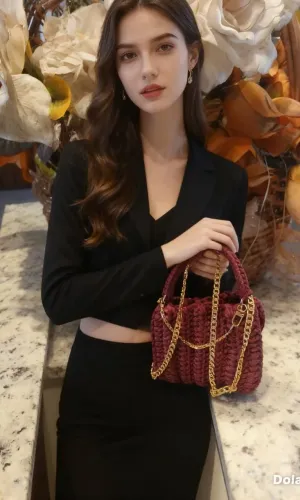 Bolsa bordô Linda Delicada