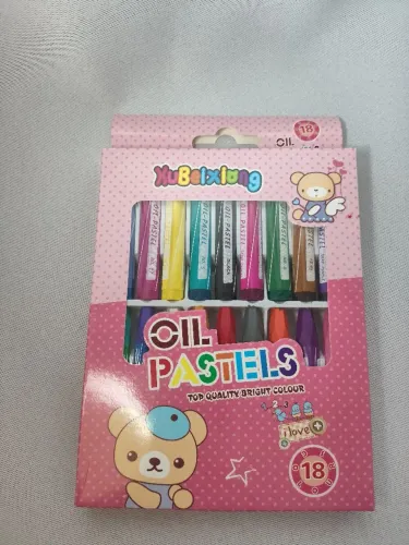 Giz de cera pastel colorido novo com 18 cores diferentes 