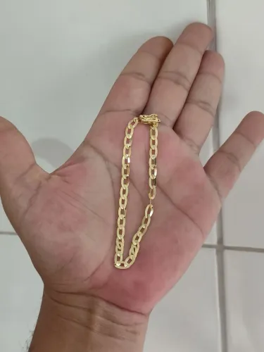 Pulseira Em Moeda Antiga Idêntica ao Ouro 18K 