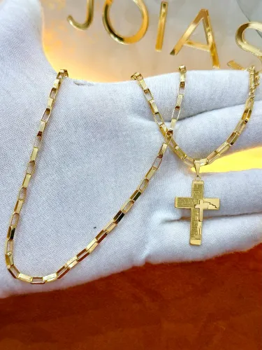 Cordão de ouro com 19.8g maciço novo ( LOJA )