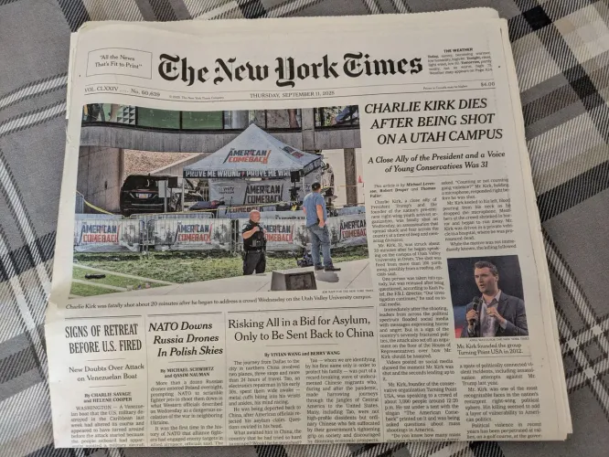 Jornal The New York Times 11/9/2025