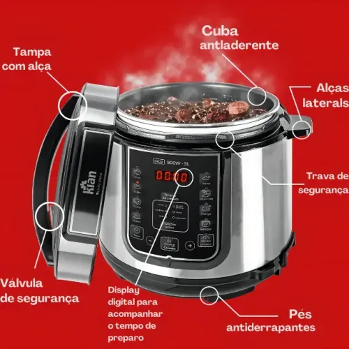 Cozinhe Rápido e Sem Complicação com a Panela Elétrica Kian 5L