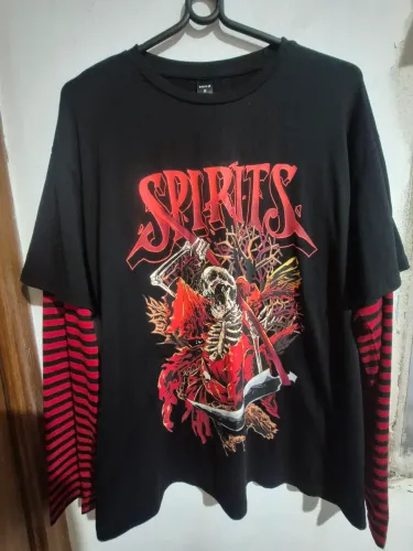 Camisa manga longa listrada Grunge Punk Rock Alternativo Shein X Tamanho M Feminino