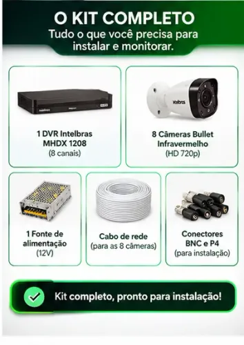 Kit Dvr MHDX1208 intelbras