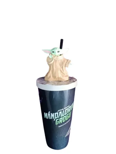 Copo Grogu Star Wars Mandaloriano Premium Cinemark Preto