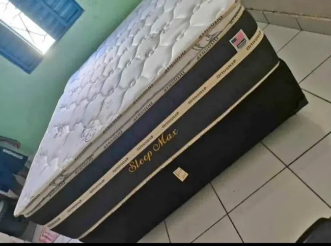 Cama casal molas ensacadas colchão 35cm 