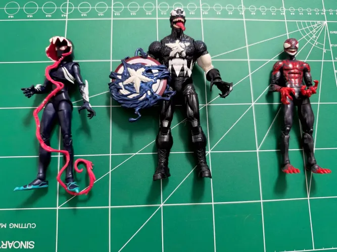 Captain America, Spider Gwen & Miles Morales Venomized - (Marvel Legends)