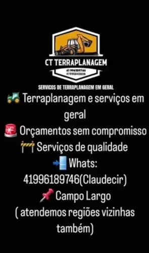 Serviços de terraplanagem com retroescavadeira 