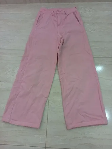 Calça Sarja Feminina Wide Leg Bivik 34 Rosa