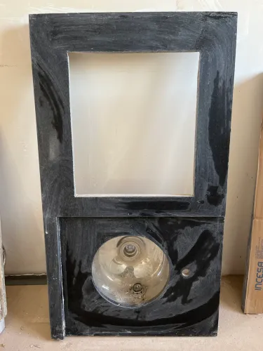 Bancada de mármore para churrasqueira ou cozinha com furo para cooktop 1,08 x 0,60