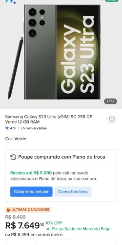S23 ultra único dono 