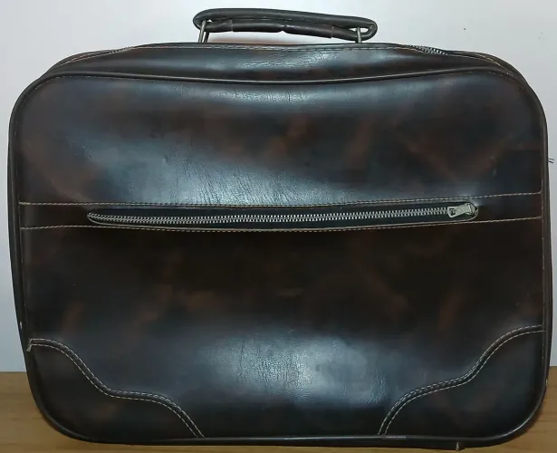 Mala de viagem vintage marrom 47x36x12cm (aproximadamente)