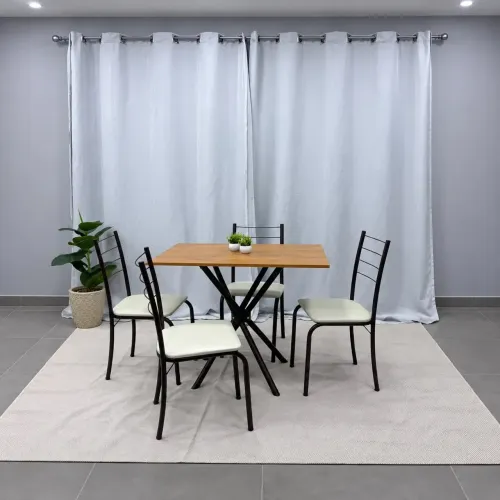 mesa rio retangular 90x58cm c/4 cadeiras tabular teixeira- PRONTA ENTREGA!! 