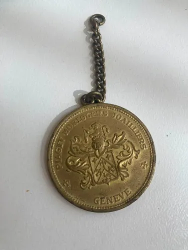 Chaveiro Medalha Antiga Piaget Horlogers Joailliers Geneve