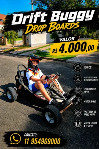 Drift Buggy Drop Boards 160cc em excelente estado.