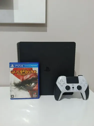 Ps4 Slim + Controle e jogos !