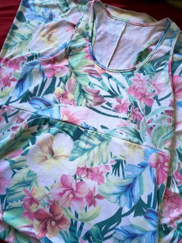 Vestido verde estampado