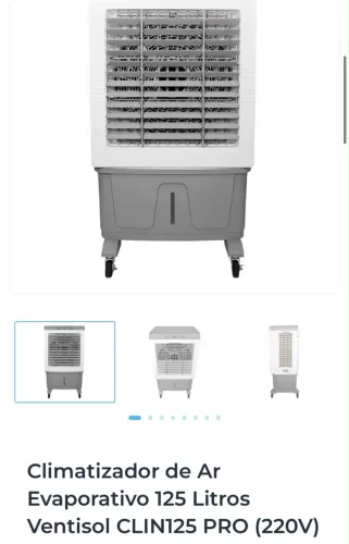Climatizador de Ar Evaporativo 125 Litros Ventisol CLIN125 PRO (220V)
