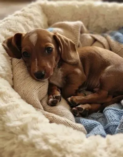 Filhote de Basset Dachshund Macho Bicolor