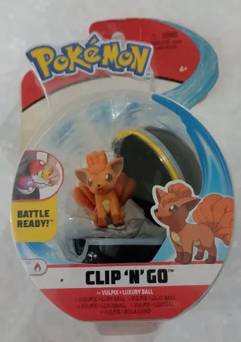  Pokémon Vulpix modelo clip 'n' go original boneco mais pokébola