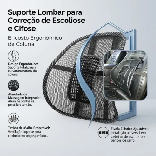 Suporte Lombar para Correção Postural e Alívio da Coluna