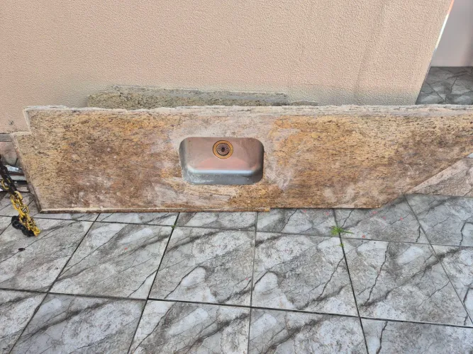 Bancada Granito com Cuba inox