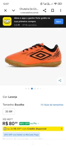 Tênis chuteira futsal umbro