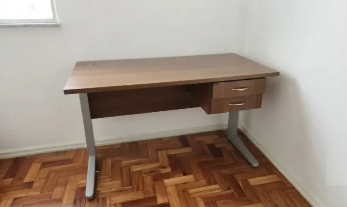 Mesa Escritório Escrivaninha Home Office Com 2 Gavetas