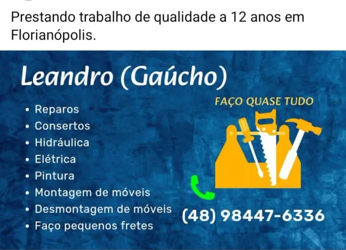 Marido de Aluguel | Reparos, Elétrica e Montagem | Pequenos Fretes *