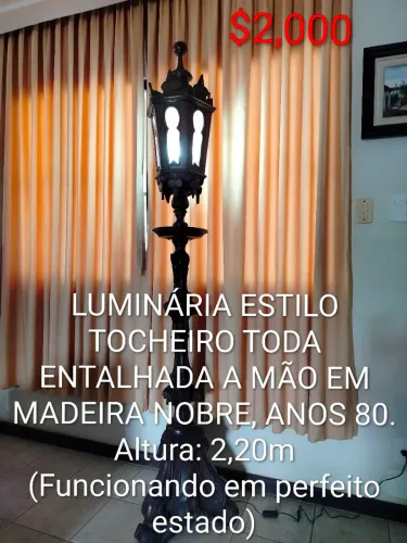 Luminária/ Tocheiro anos 80