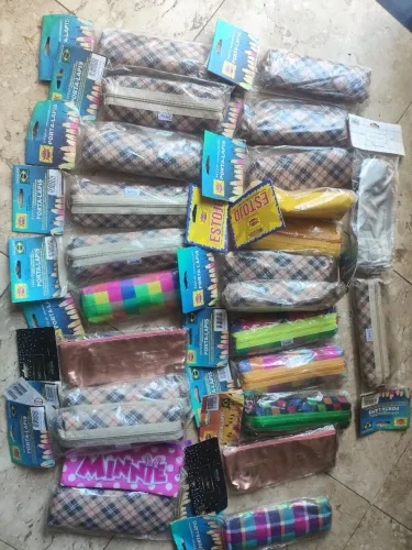 Kit 25 Lote Atacado Estojo Escolar Porta Lápis Vários Modelos Novo -