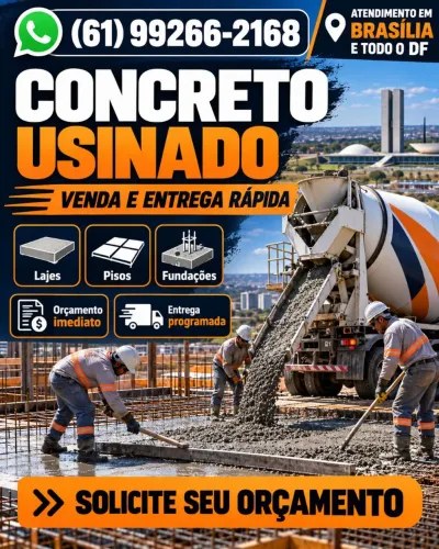 Concreto Usinado Brasília DF | Entrega para Lajes e Pisos