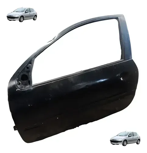 Porta Dianteira  Esquerda Peugeot 206 2 Portas Com Detalhe Dianteira Esquerdo