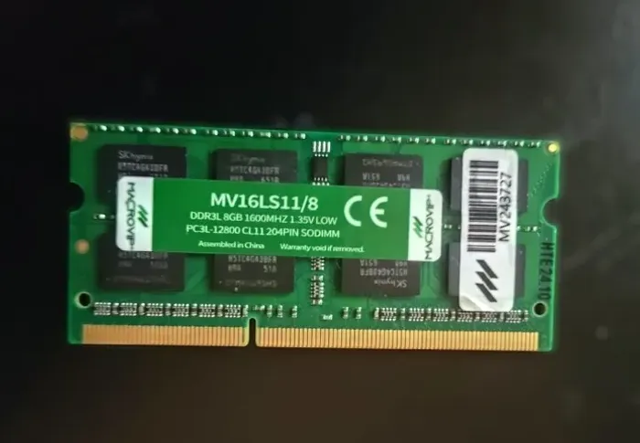 Memória RAM Notebook Macrovip 8gb DDR3L 1600mhz PC3L-12800