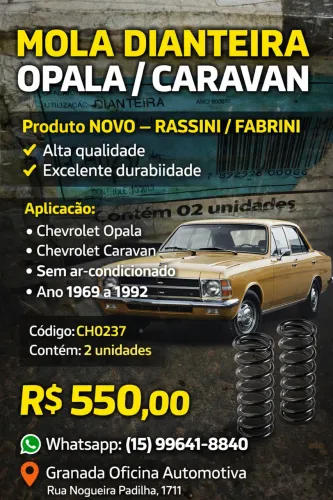 Mola dianteiro opala caravam sem ar 