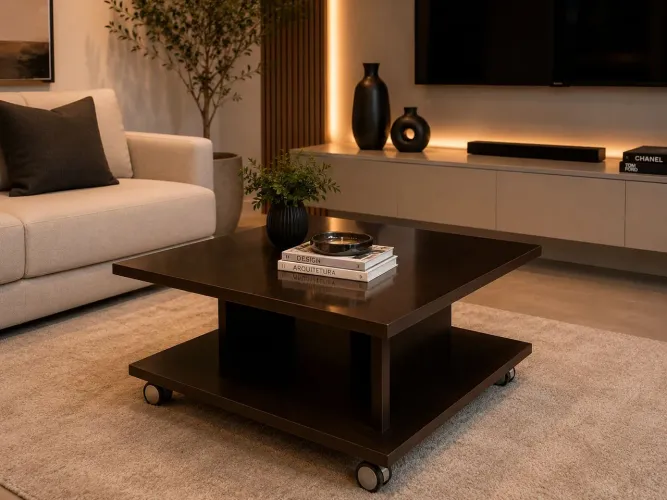 Mesa de centro com rodinha
