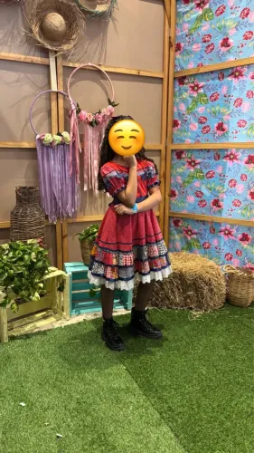 Vestido junino 8 a 10 anos