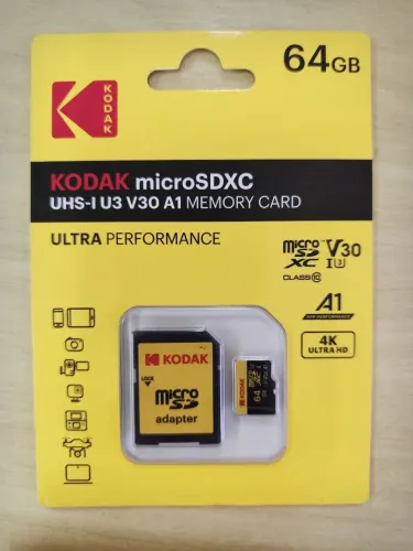 Baixou! É de 64GB Classe 10. Cartão de memória micro SD Kodak. Alta Performance