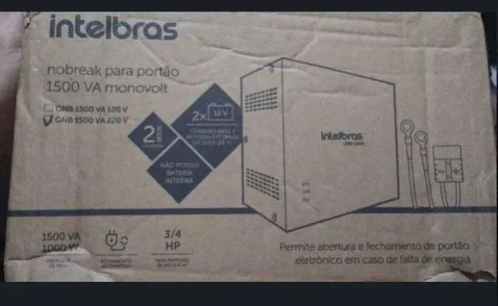 Nobreak Para Portão 220V GNB 1500VA Intelbras<br>Retirar em Itaquera
