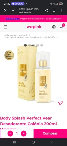 Body splash wepink perfect pear