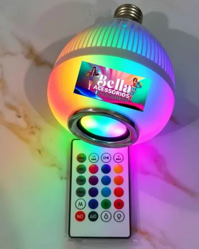LÂMPADA LED BLUETOOTH MUSICAL COLORIDAS