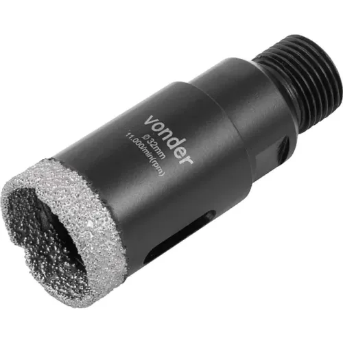 Serra copo diamantada, 32 mm, para esmerilhadeira, VONDER 
