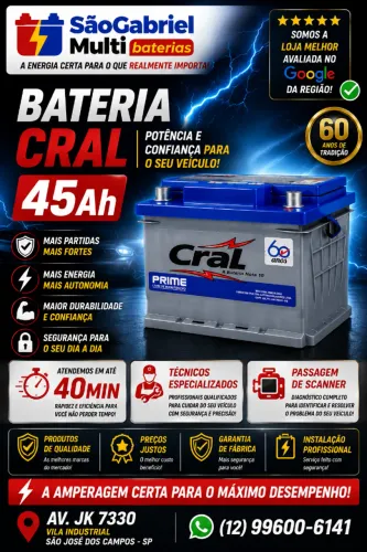 Bateria Cral Prime 45ah 