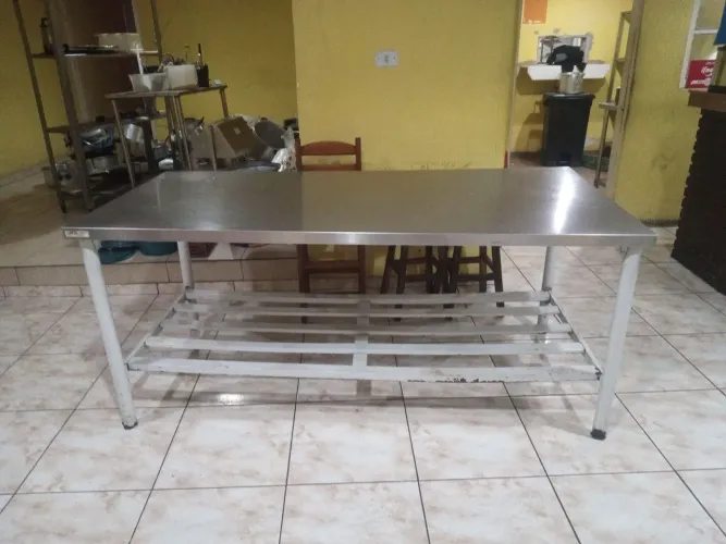 MESA INOX 190 CM X 90 CM