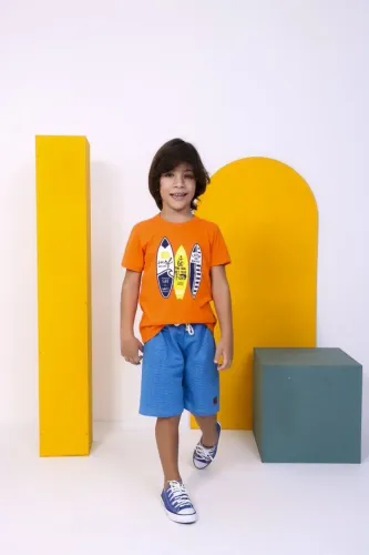 Conjunto Camisa e Bermuda Infantil Menino do 2 ao 10 anos
