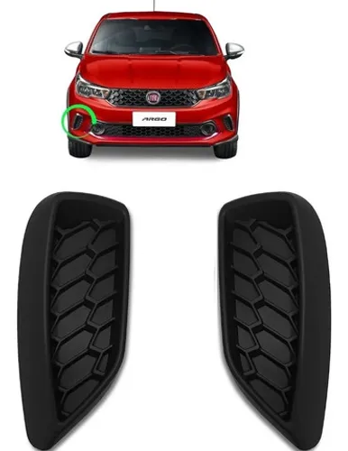 Par Grade Tela Moldura Parachoque Fiat Argo 2017 2018 2019